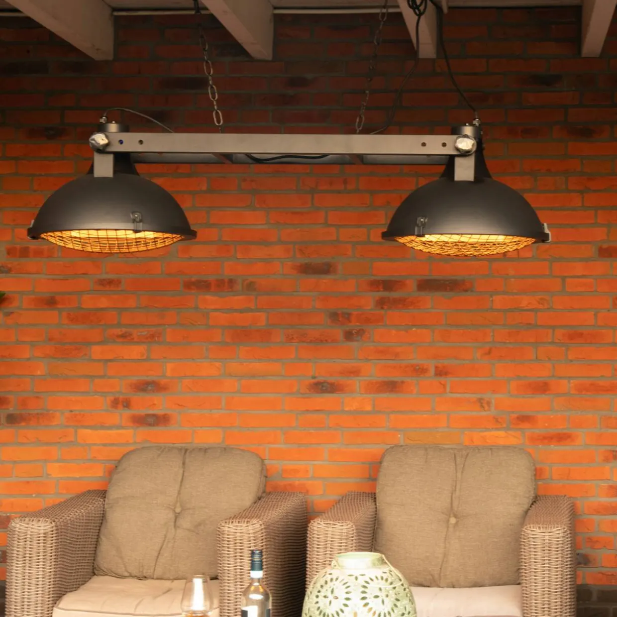Indus II IND-3000H Terrassvärmare Svart Hängande 2100 W