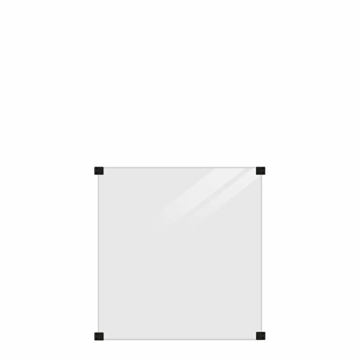 Laminerat till Runda Stolpar 90 x 91 cm Rökigt Gråsvart Glas