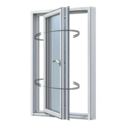 3-Luft Aluminiumbeklätt Trä 3-Glas