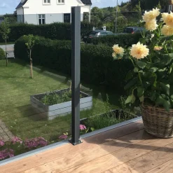 med Aluminiumskena Rökfärgat 100x150